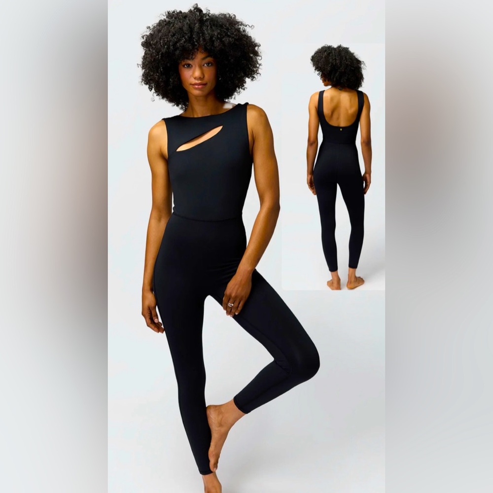 NWOT Spiritual Gangster Black Wave Bodysuit 7/8 on in Large / Retail $148